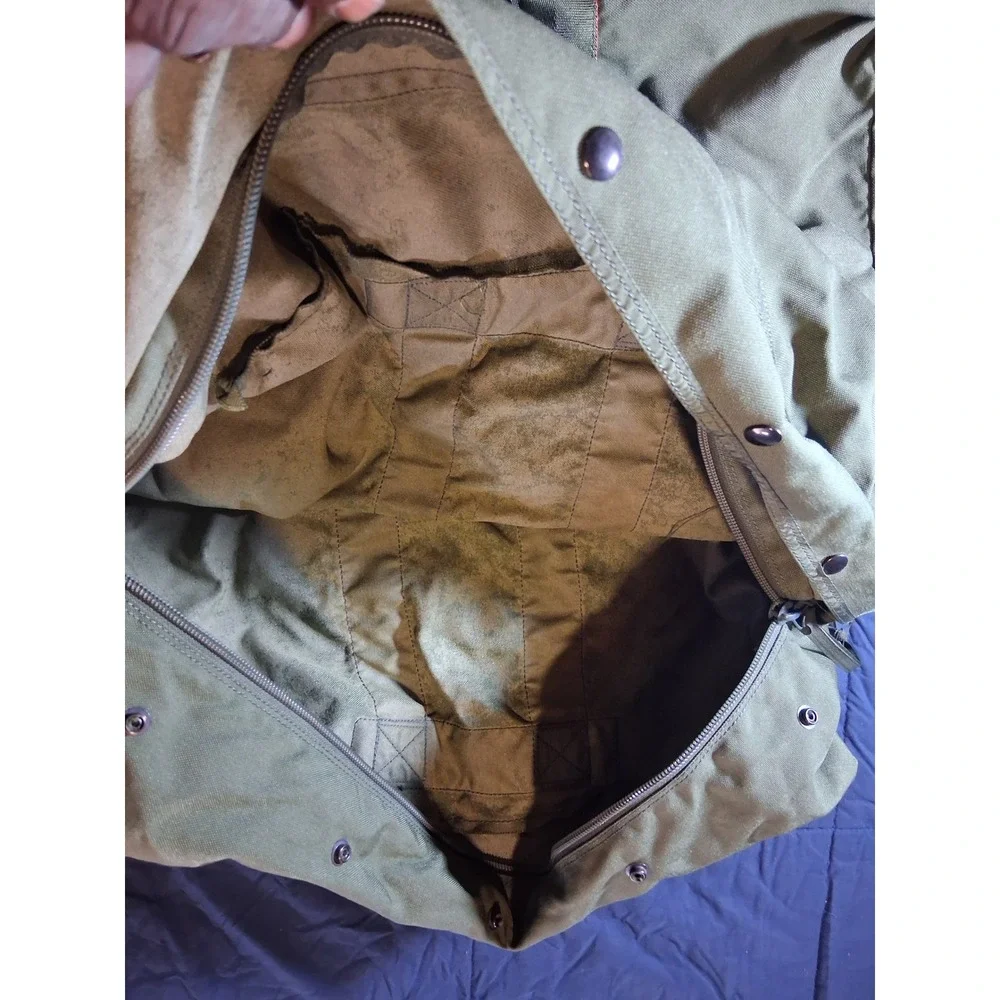 Vintage US Military Flyers‎ Helmet Bag Olive Drab Green Nylon Gear Tote Bag Mens